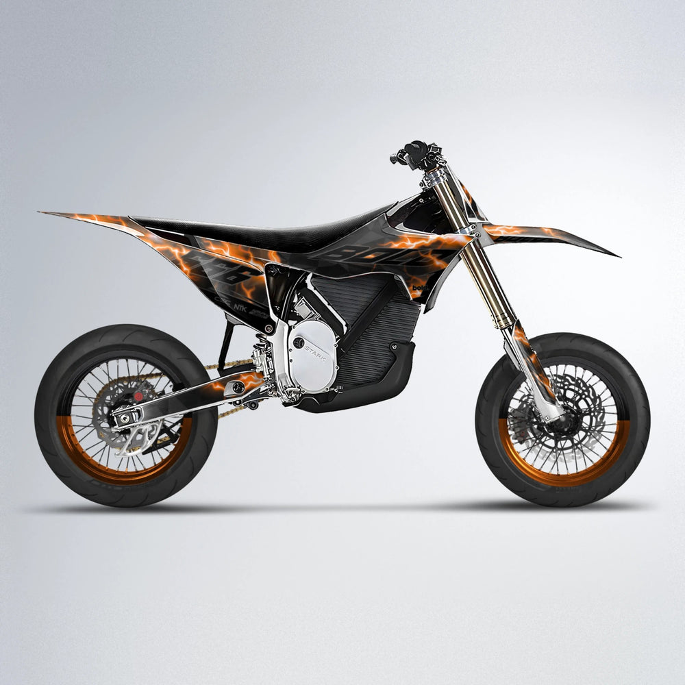 FLASH Stark Varg SM supermoto graphics kit in Orange