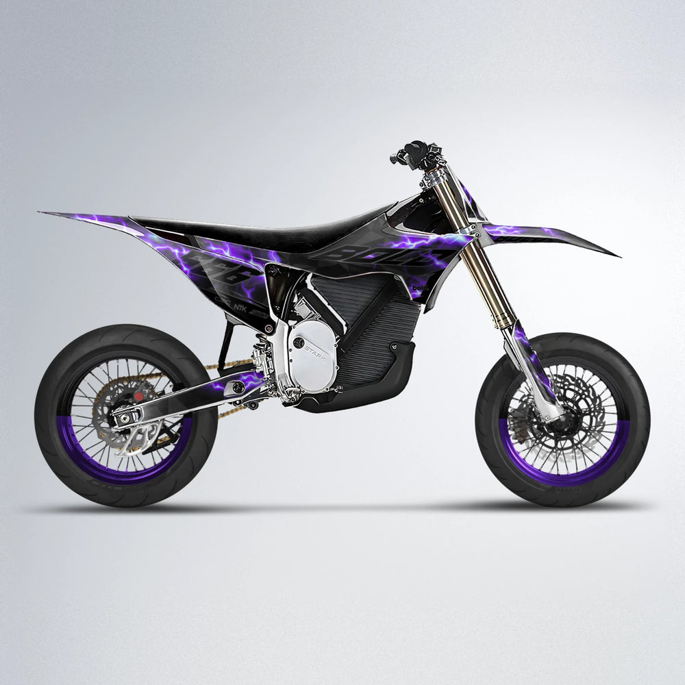 FLASH Stark Varg SM supermoto graphics kit in Purple