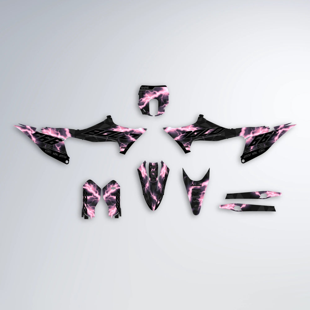 FLASH Stark Varg SM graphics kit parts layout in Sakura Pink