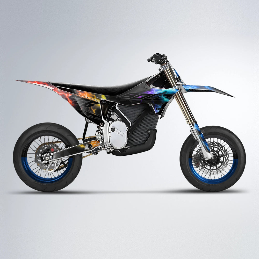 FLASH Stark Varg SM supermoto graphics kit in Sunset Fade
