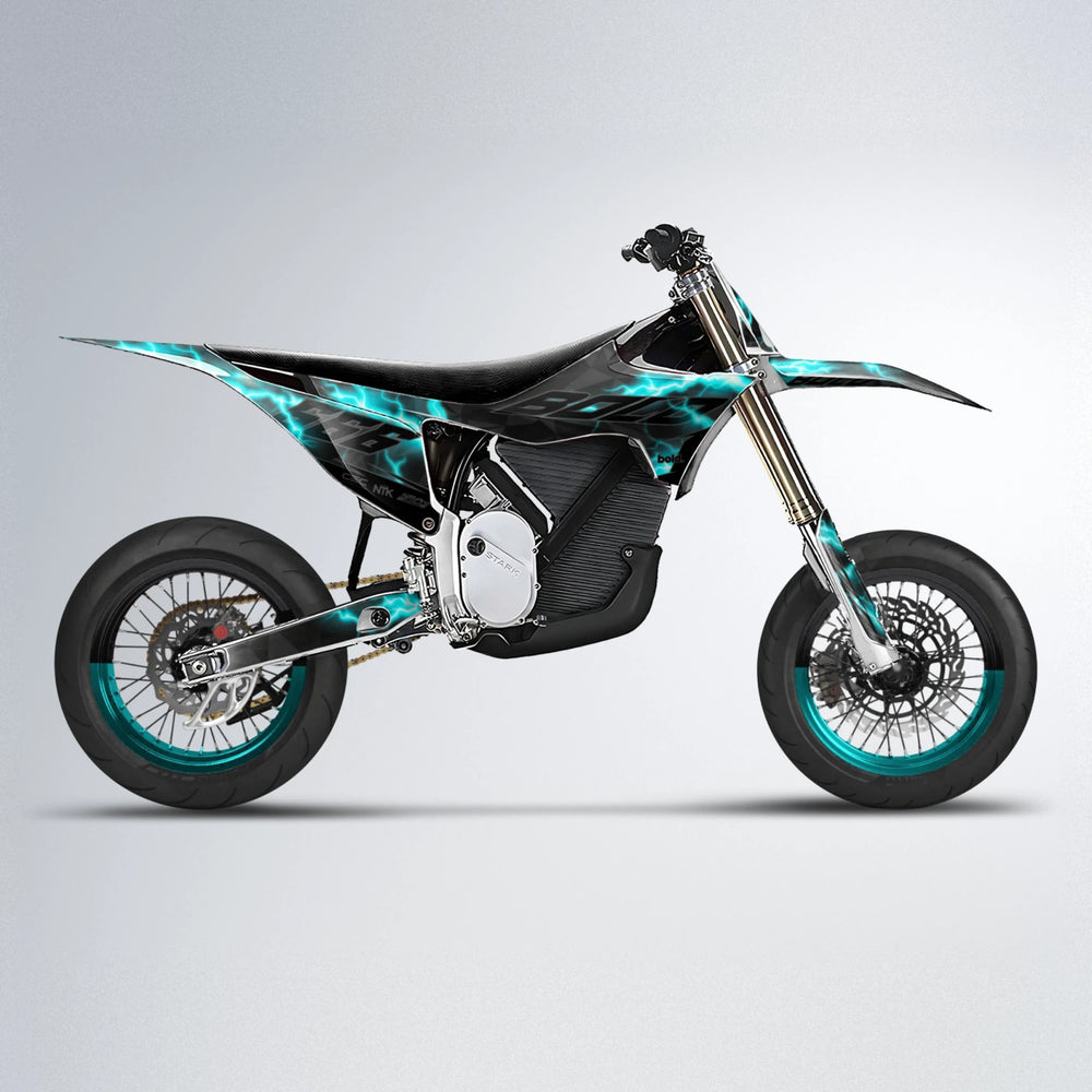 FLASH Stark Varg SM supermoto graphics kit in Teal