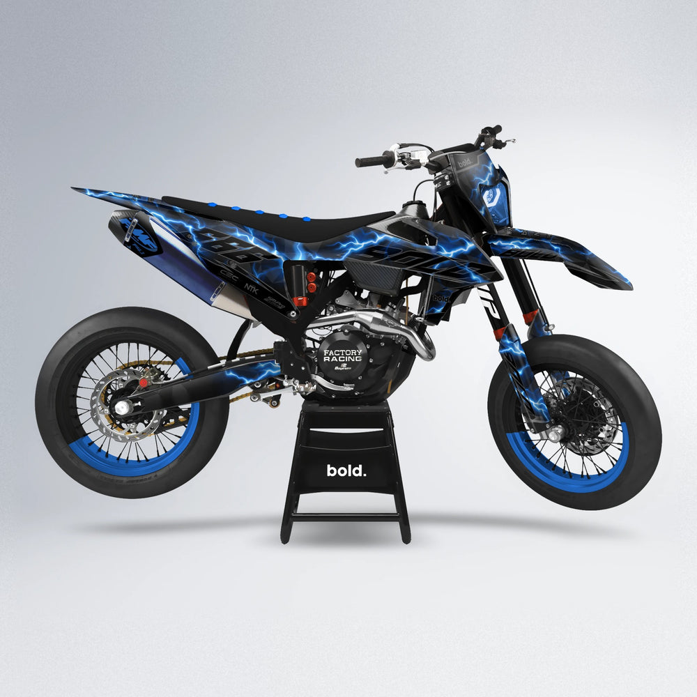 FLASH supermoto graphics kit in Blue