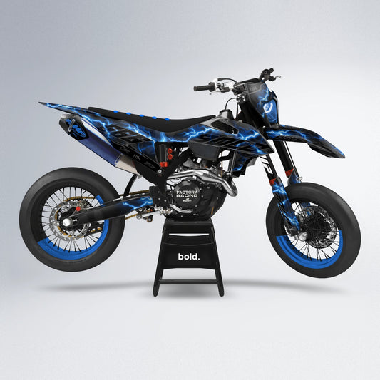 FLASH supermoto graphics kit in Blue