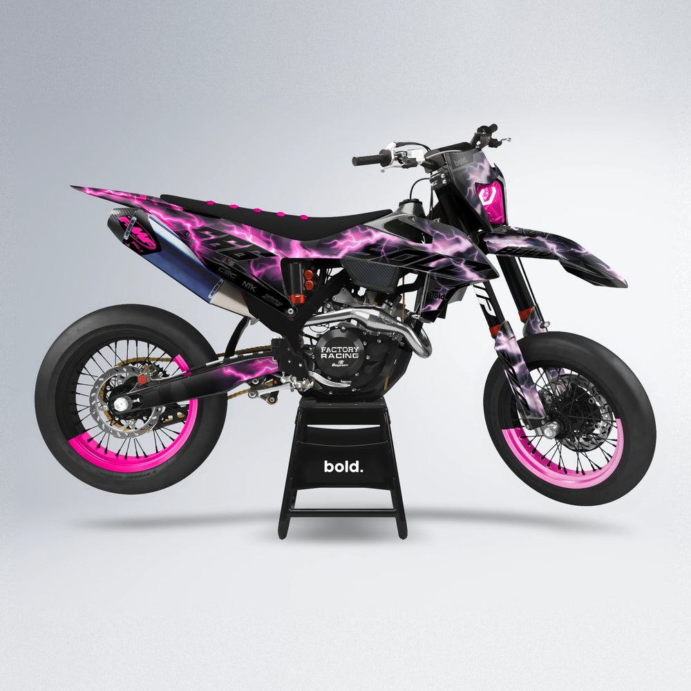 FLASH supermoto graphics kit in Flamingo