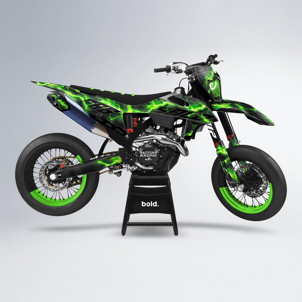 FLASH supermoto graphics kit in Green