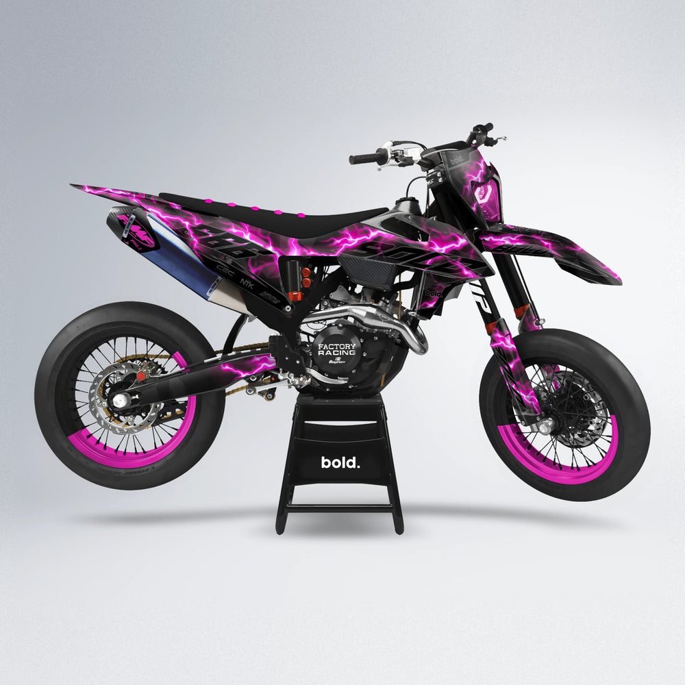 FLASH supermoto graphics kit in Pink