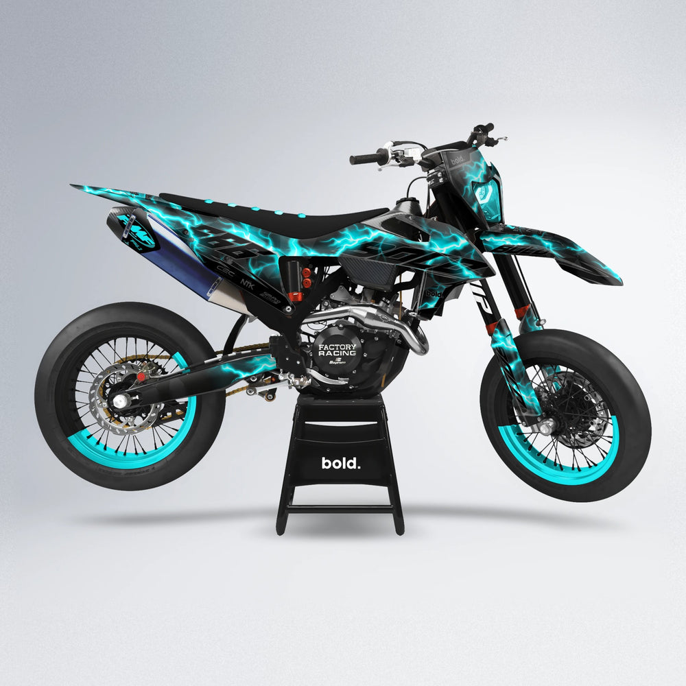 FLASH supermoto graphics kit in Teal