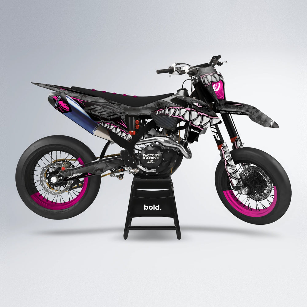 FLIGHT supermoto graphics kit in Flamingo