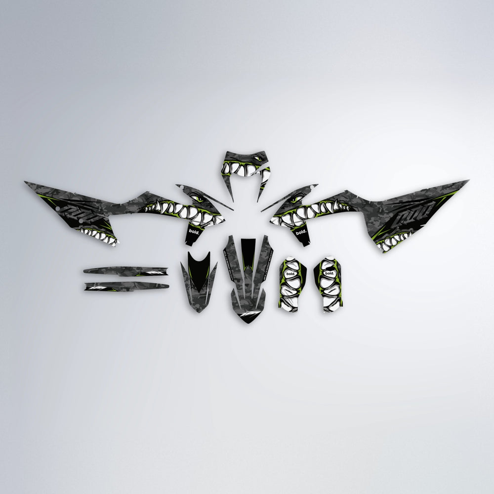FLIGHT graphics kit parts layout in Olive