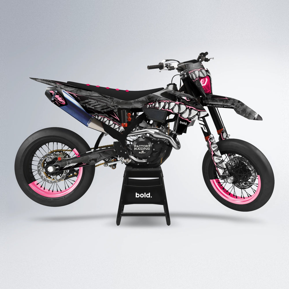 FLIGHT supermoto graphics kit in Sakura Pink