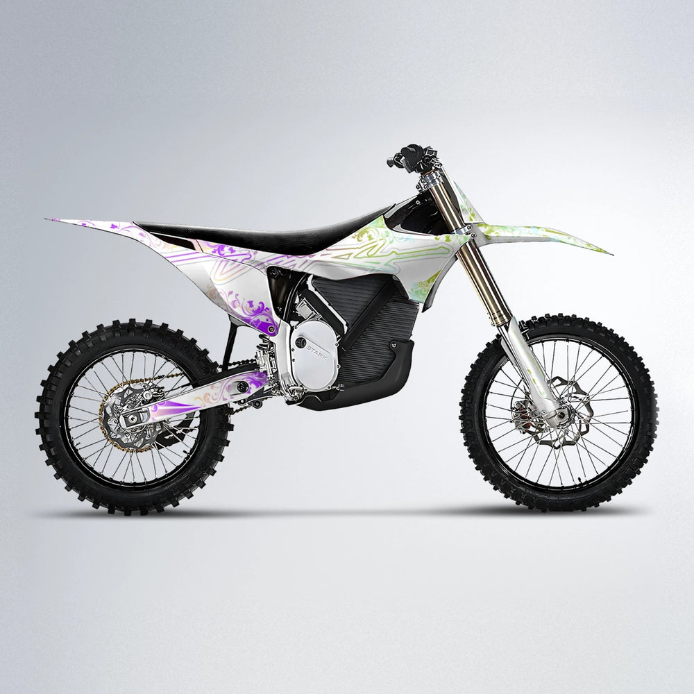 FLORAL Stark Varg MX motocross graphics kit in Purple & Yellow
