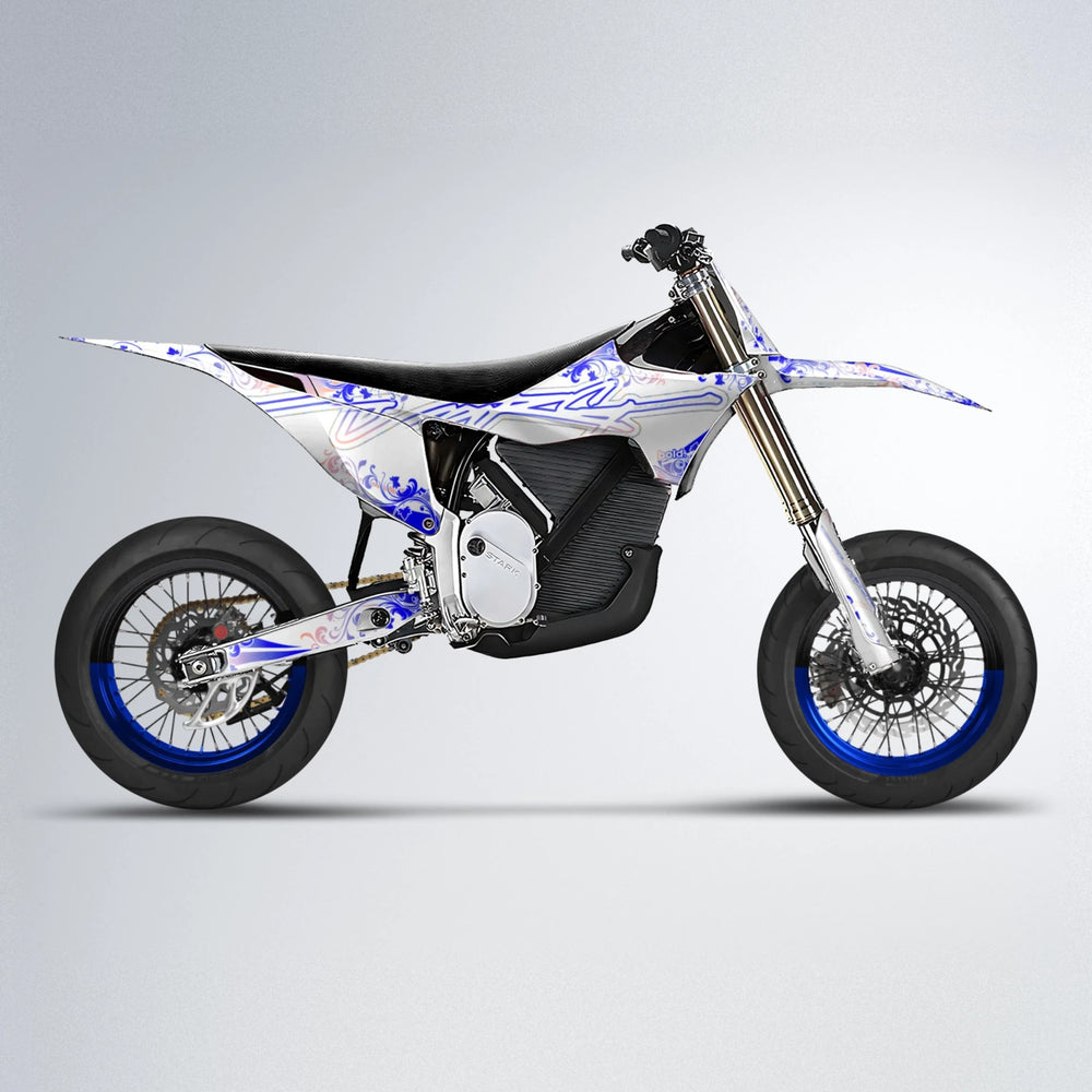 FLORAL Stark Varg SM supermoto graphics kit in Blue