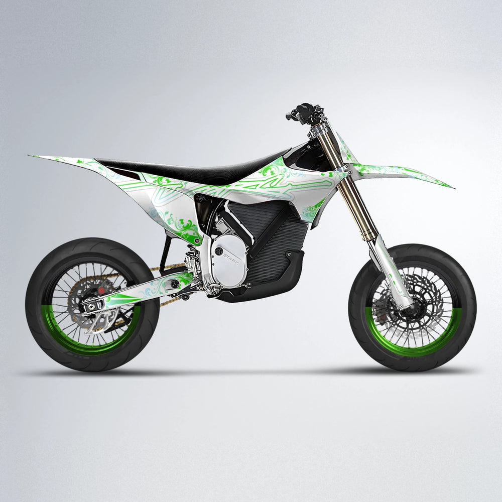 FLORAL Stark Varg SM supermoto graphics kit in Green