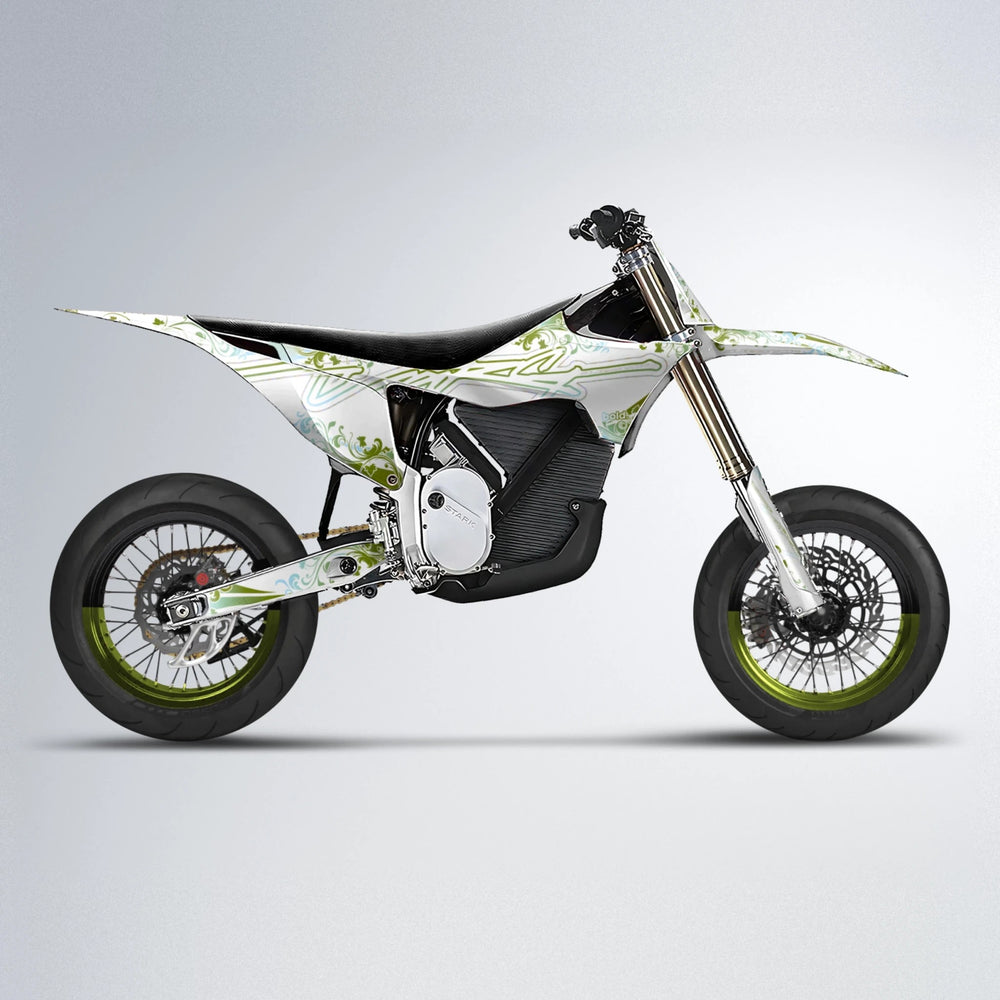 FLORAL Stark Varg SM supermoto graphics kit in Olive