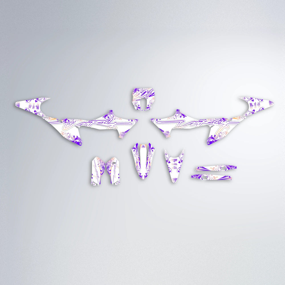 FLORAL Stark Varg SM graphics kit parts layout in Purple