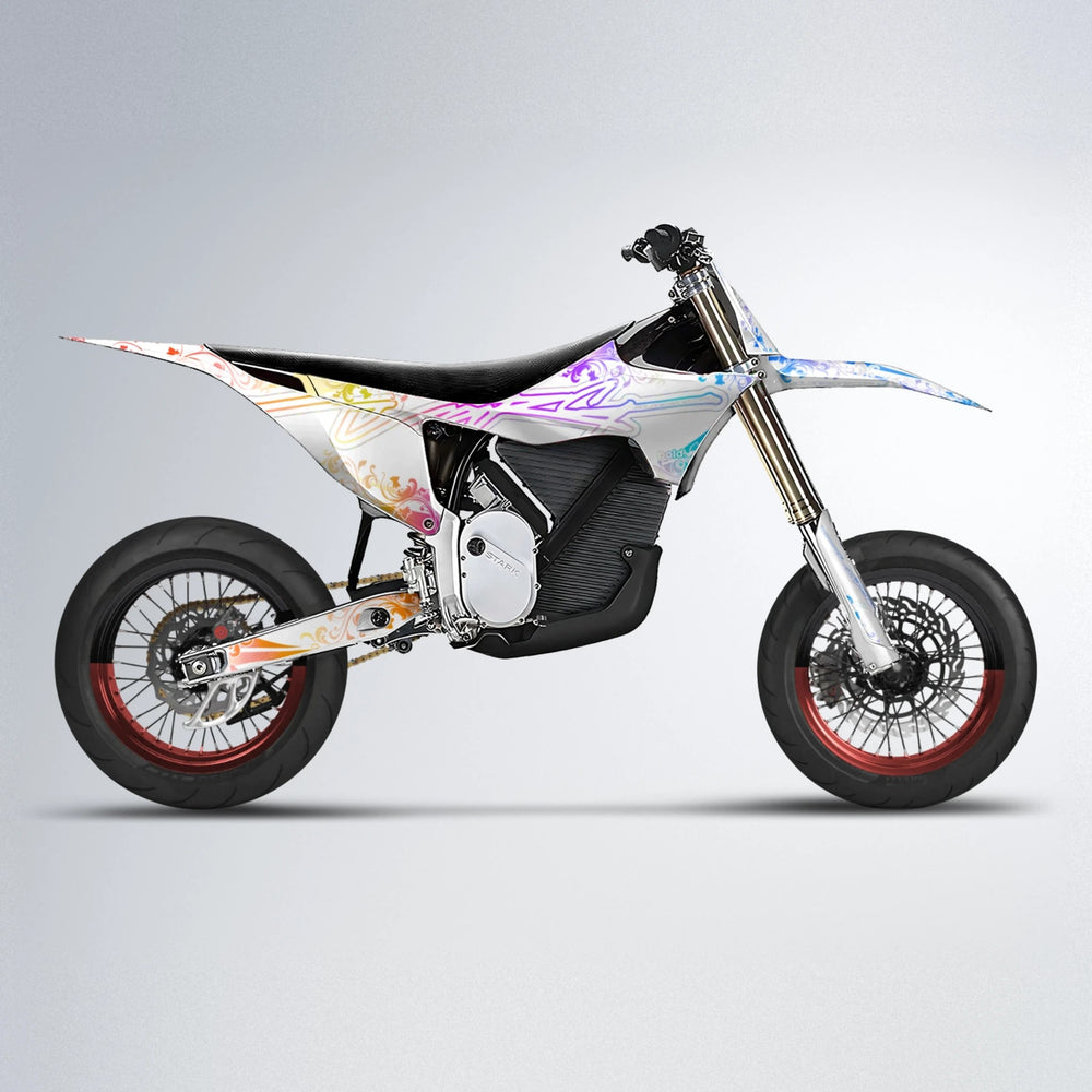 FLORAL Stark Varg SM supermoto graphics kit in Sunset Fade