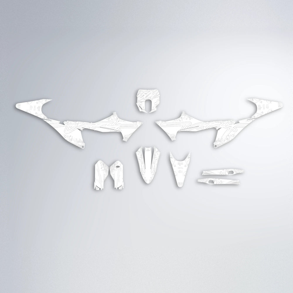 FLORAL Stark Varg SM graphics kit parts layout in White