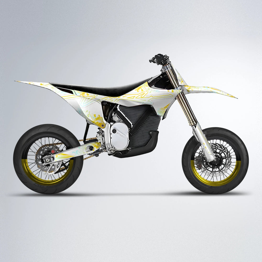 FLORAL Stark Varg SM supermoto graphics kit in Yellow