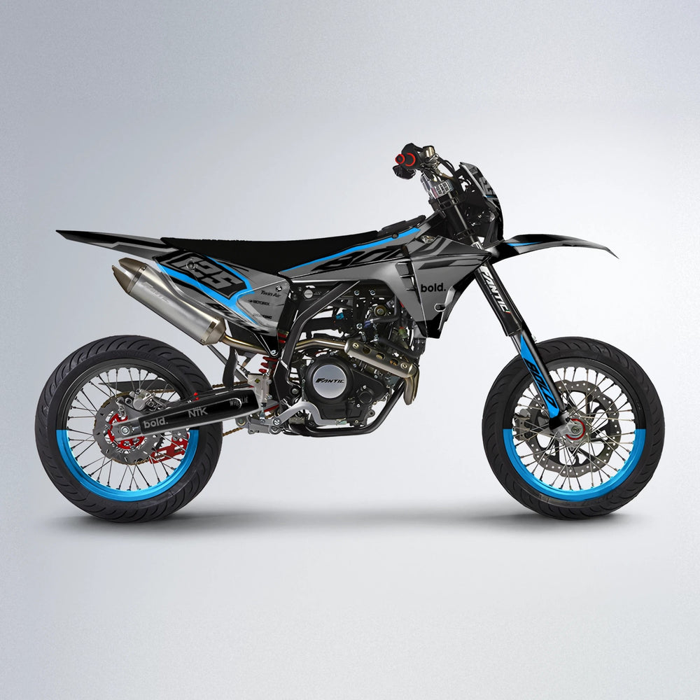 FLUX Fantic supermoto graphics kit in Custom Colour