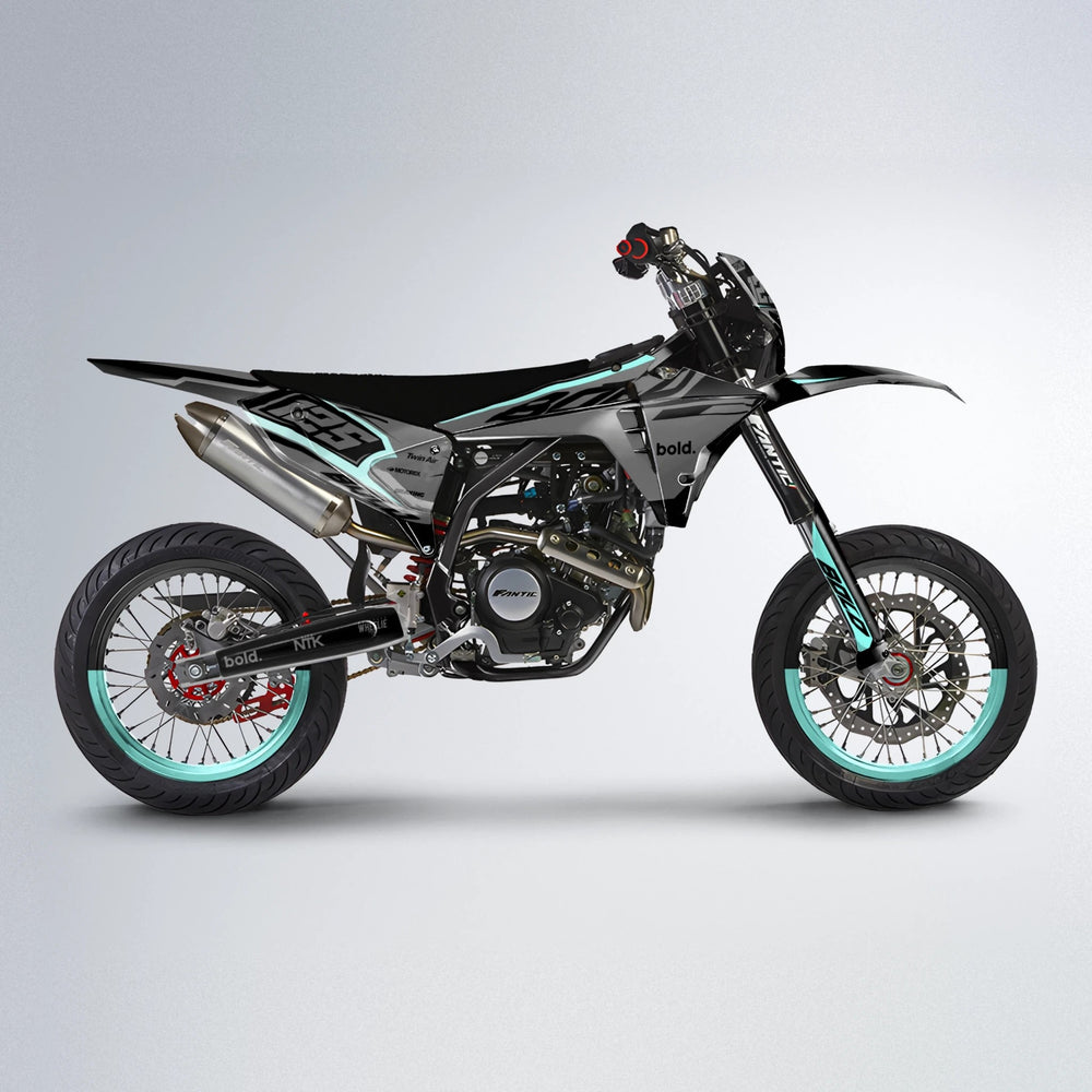 FLUX Fantic supermoto graphics kit in Mint