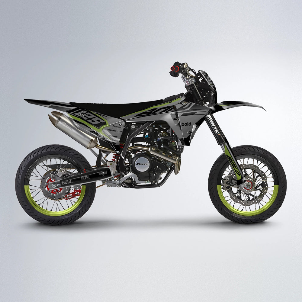 FLUX Fantic supermoto graphics kit in Olive