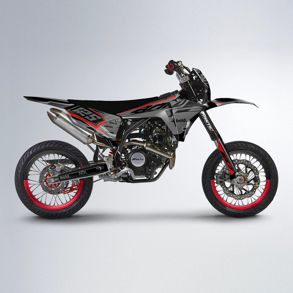 FLUX Fantic supermoto graphics kit in Red