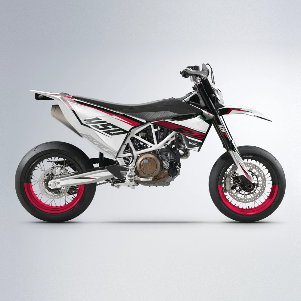 FRODE Husqvarna 701 supermoto graphics kit in Black & Red