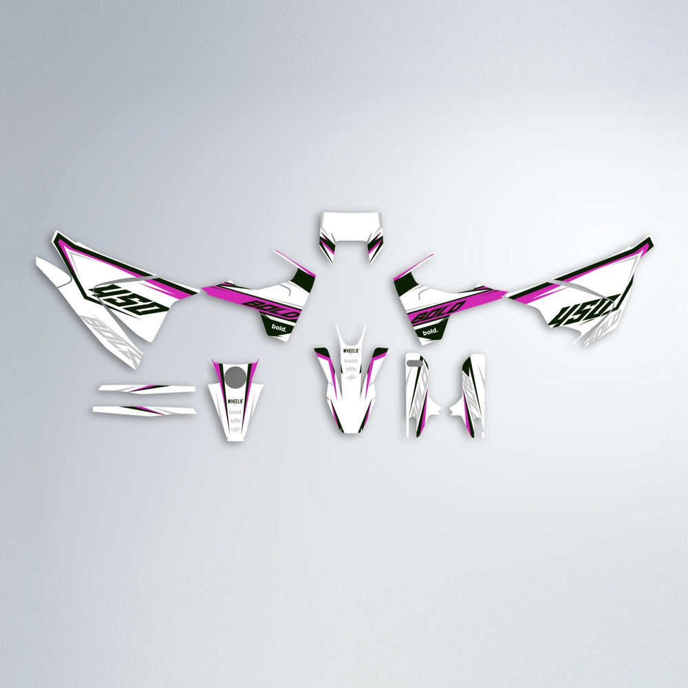 FRODE Husqvarna 701 graphics kit parts layout in Pink