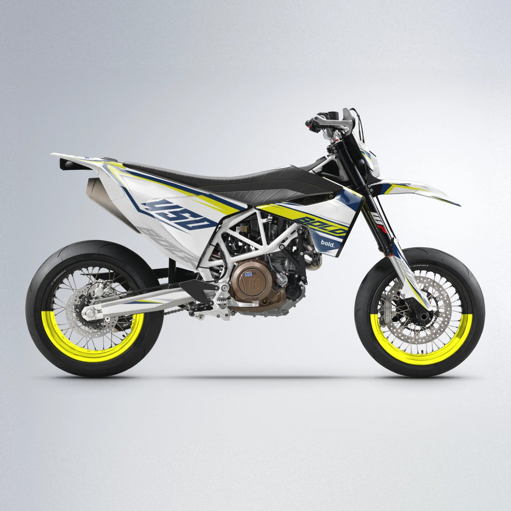 FRODE Husqvarna 701 supermoto graphics kit in Yellow