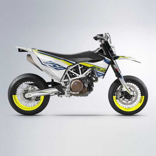 FRODE Husqvarna 701 supermoto graphics kit in Yellow