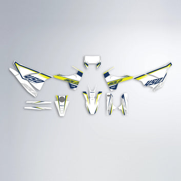 FRODE Husqvarna 701 graphics kit parts layout in Yellow