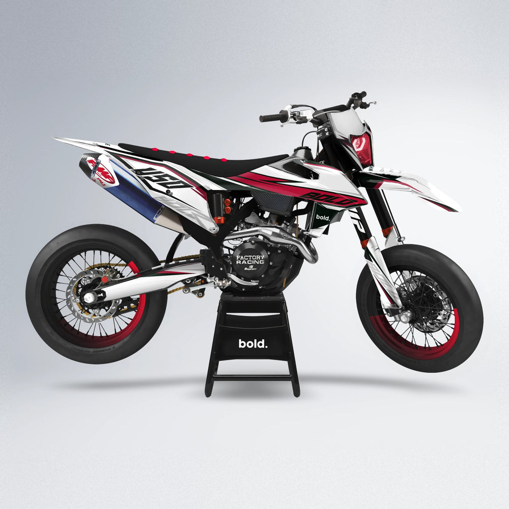 FRODE supermoto graphics kit in Black & Red
