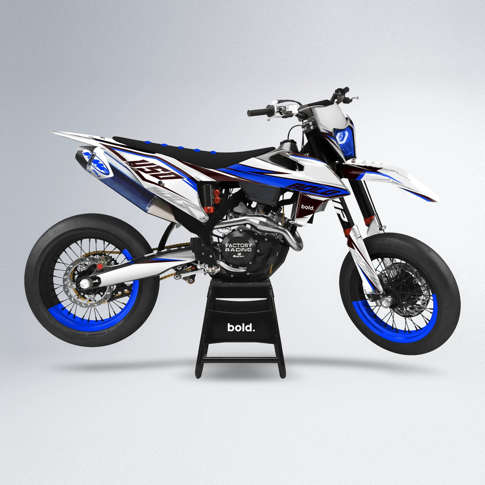 FRODE supermoto graphics kit in Blue