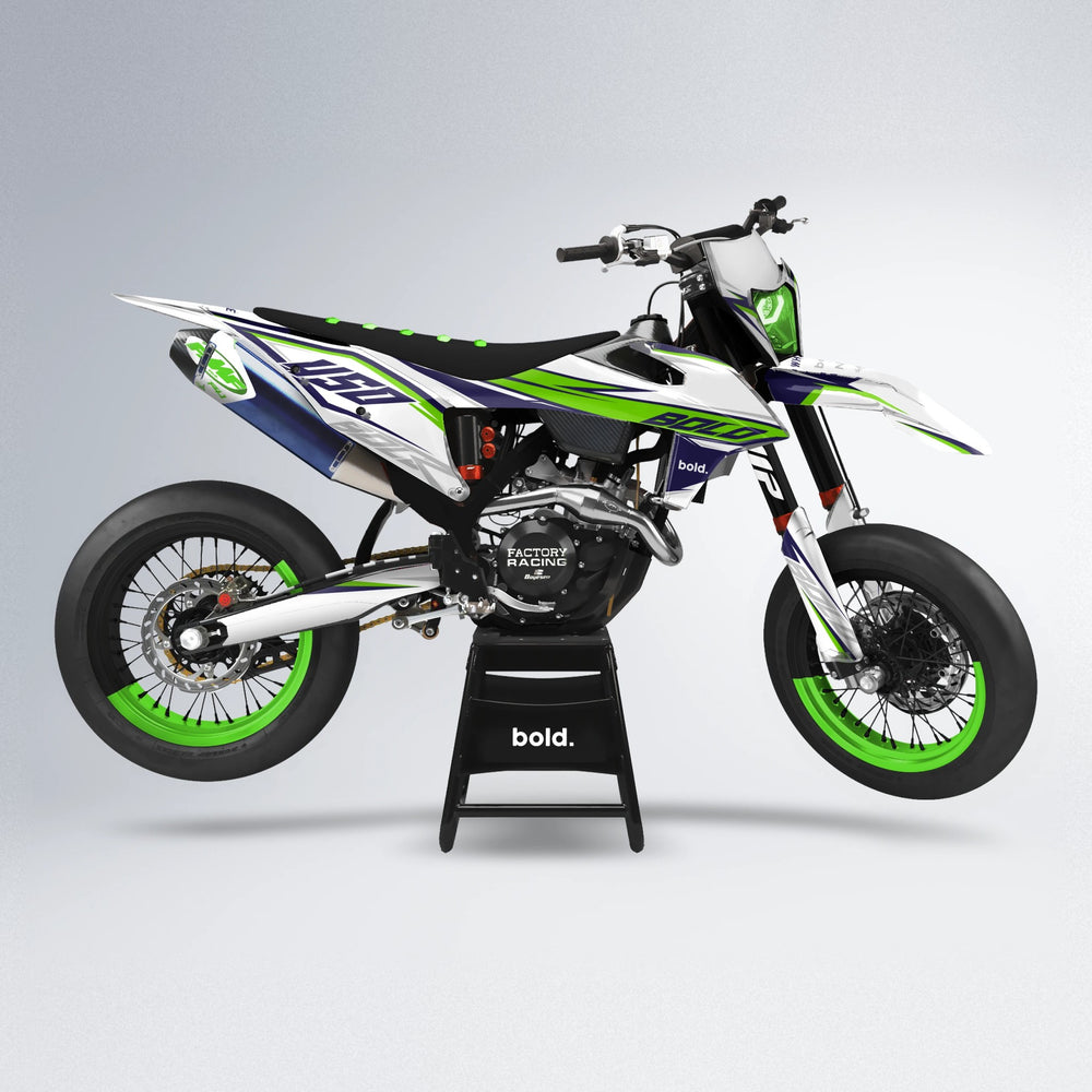 FRODE supermoto graphics kit in Green