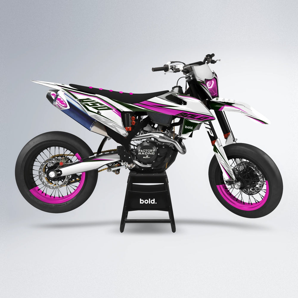 FRODE supermoto graphics kit in Pink