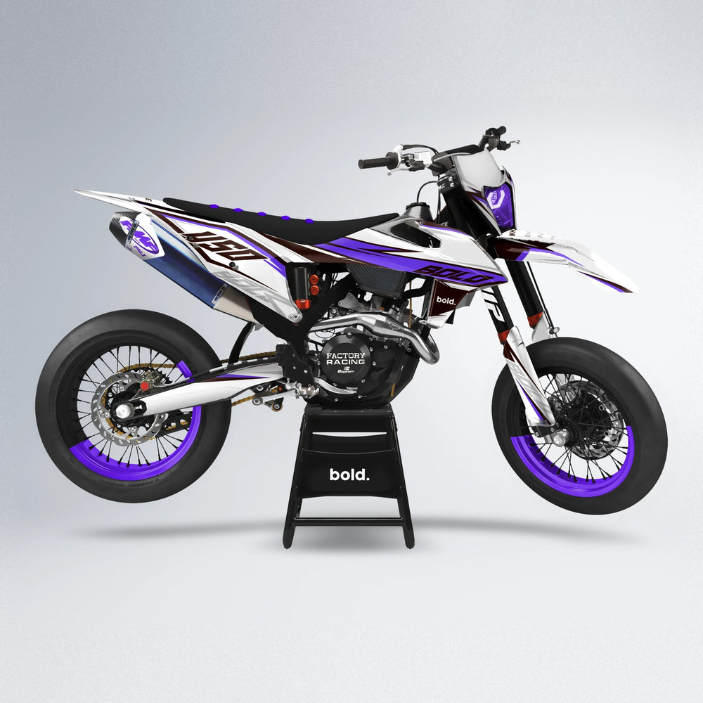 FRODE supermoto graphics kit in Purple