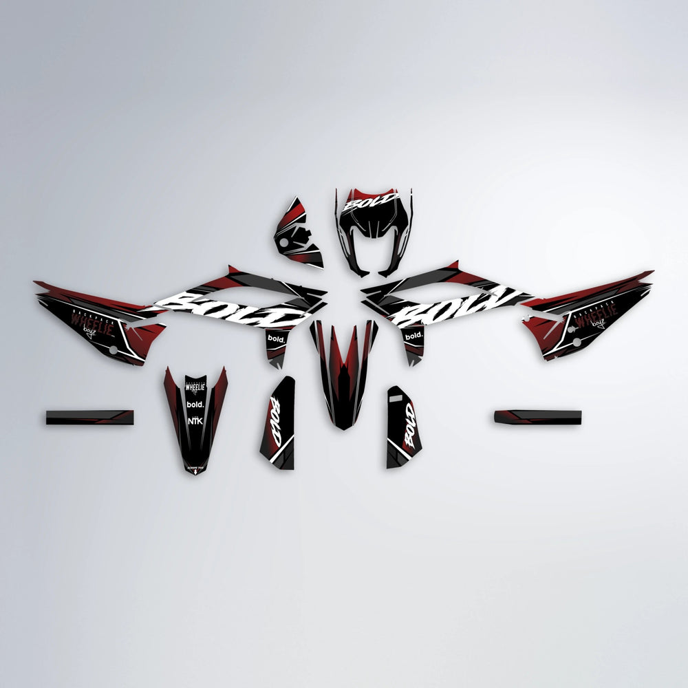 FURY Beta graphics kit parts layout in Black & Red