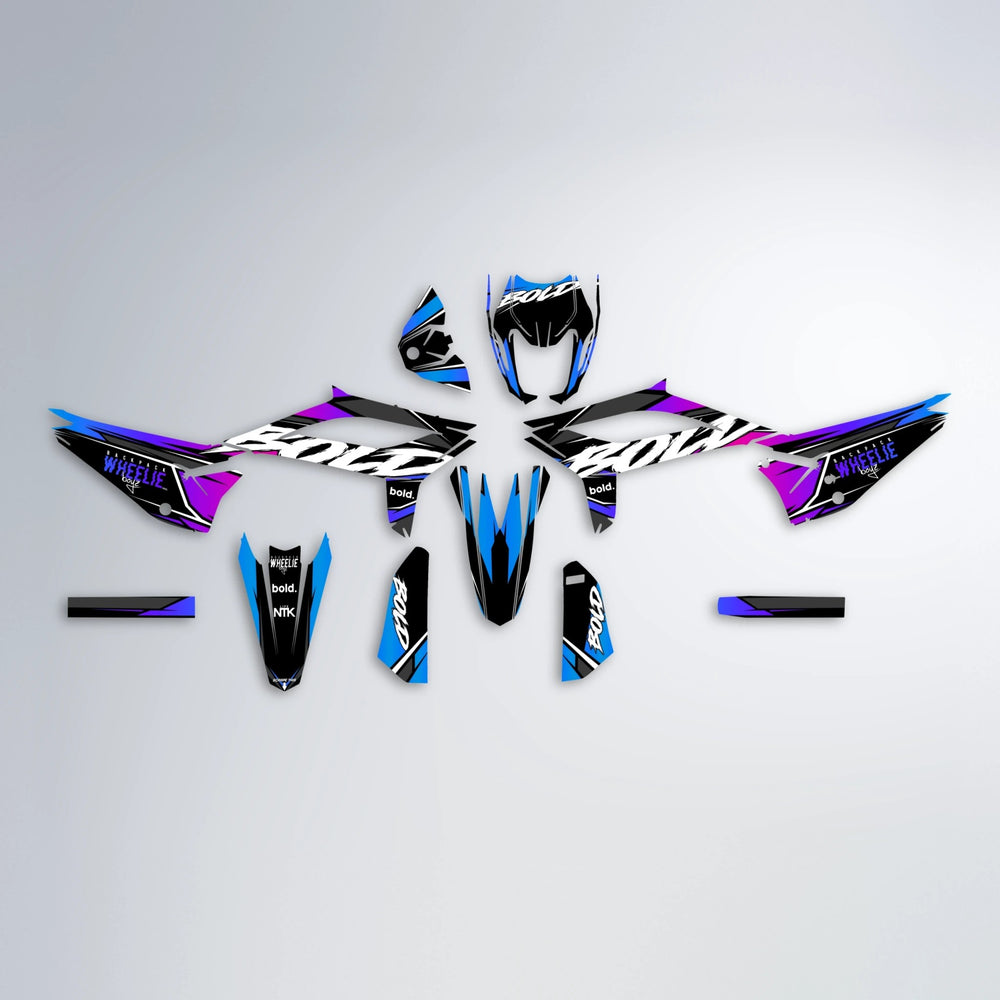 FURY Beta graphics kit parts layout in Blue Purple Fade