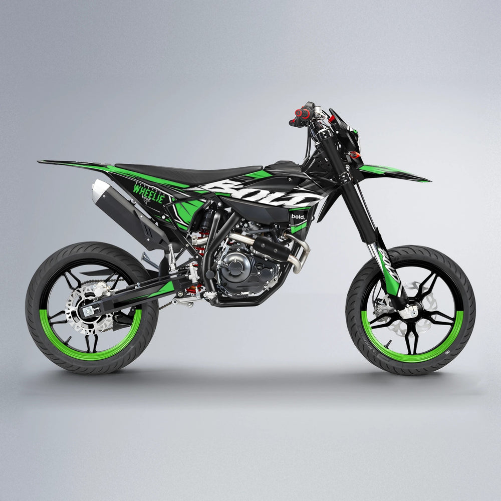 FURY Beta supermoto graphics kit in Green