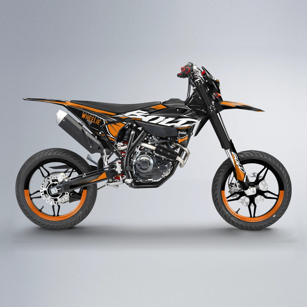 FURY Beta supermoto graphics kit in Orange