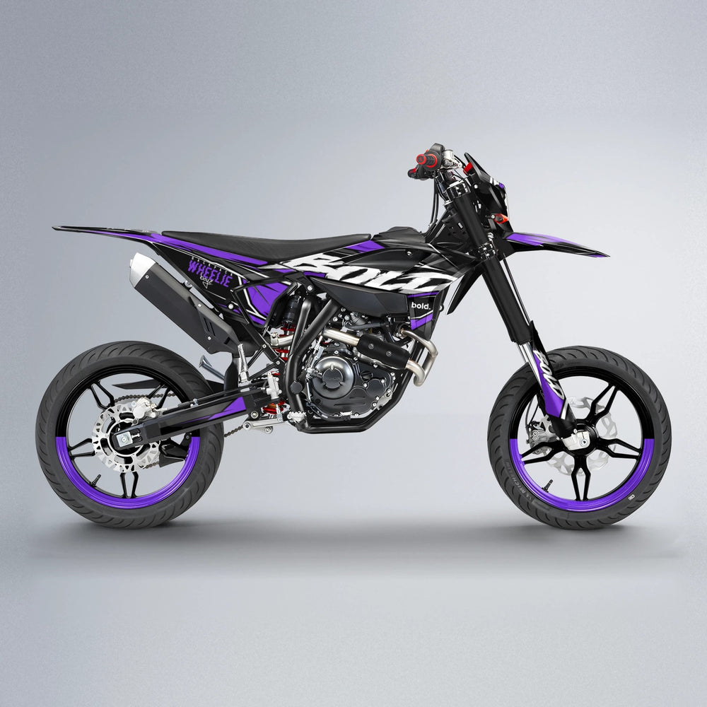 FURY Beta supermoto graphics kit in Purple