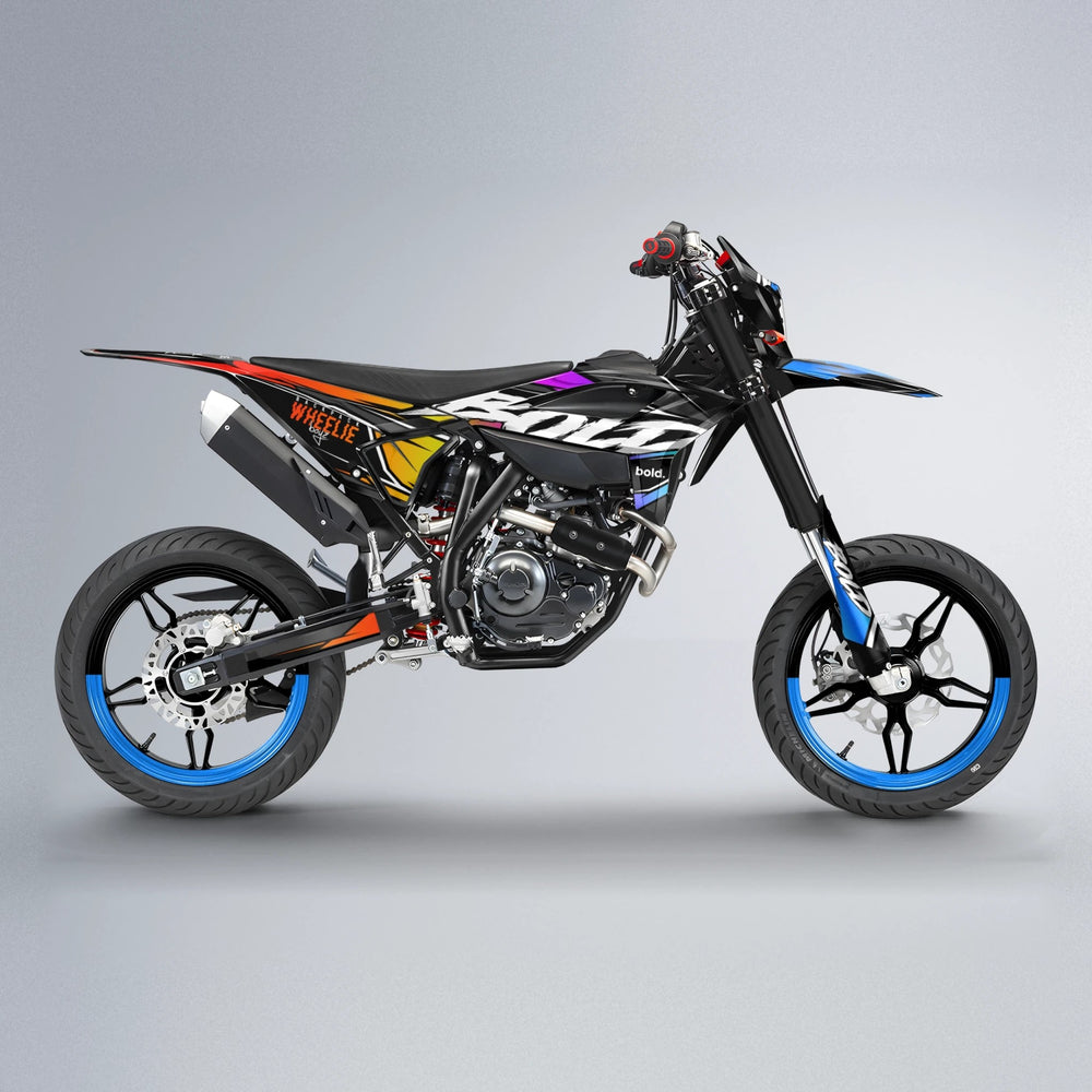 FURY Beta supermoto graphics kit in Sunset Fade