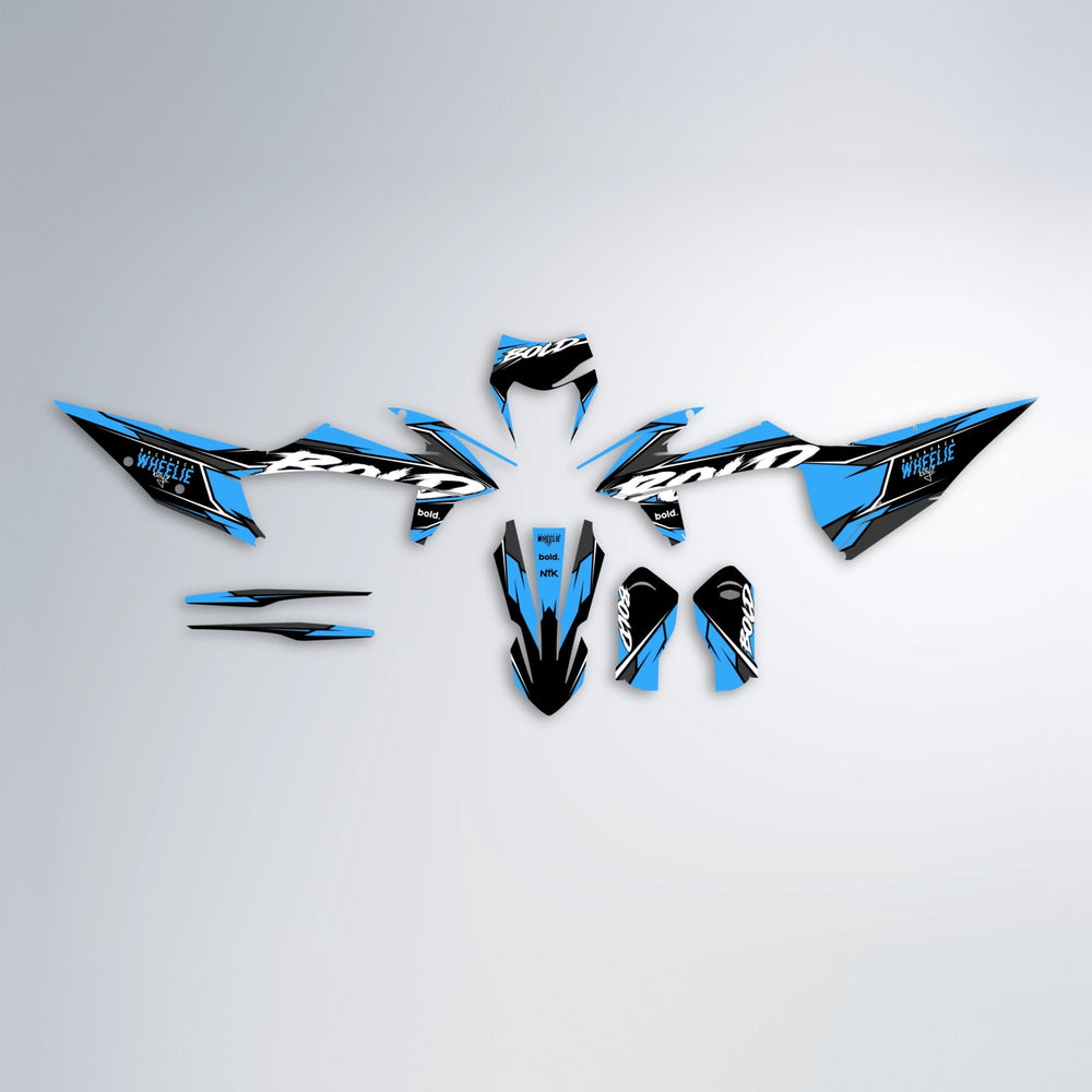 FURY graphics kit parts layout in Blue