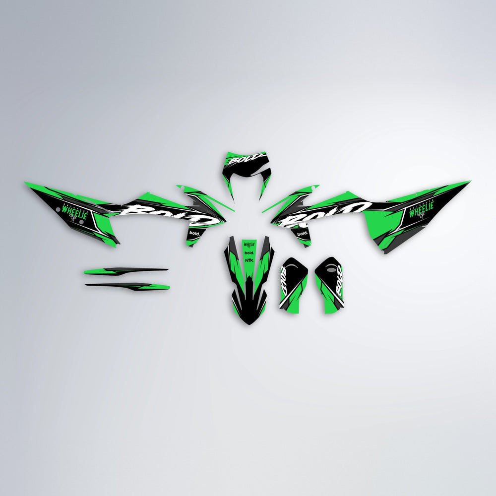 FURY graphics kit parts layout in Green