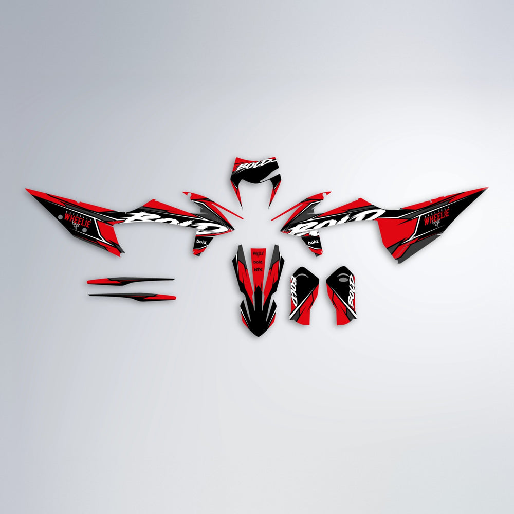 FURY graphics kit parts layout in Red