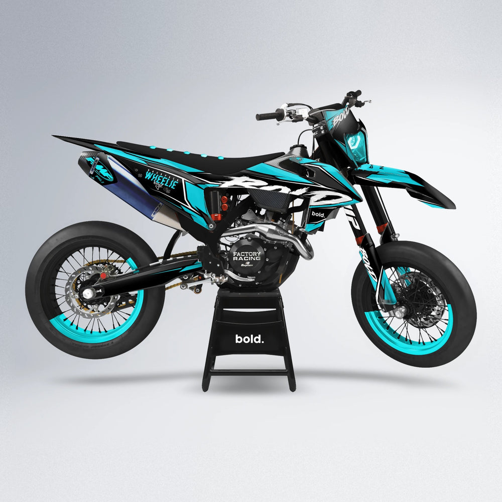 FURY supermoto graphics kit in Teal