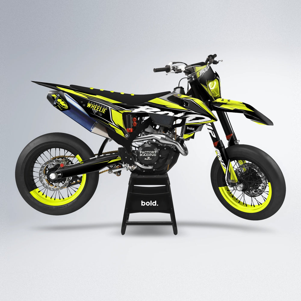 FURY supermoto graphics kit in Yellow