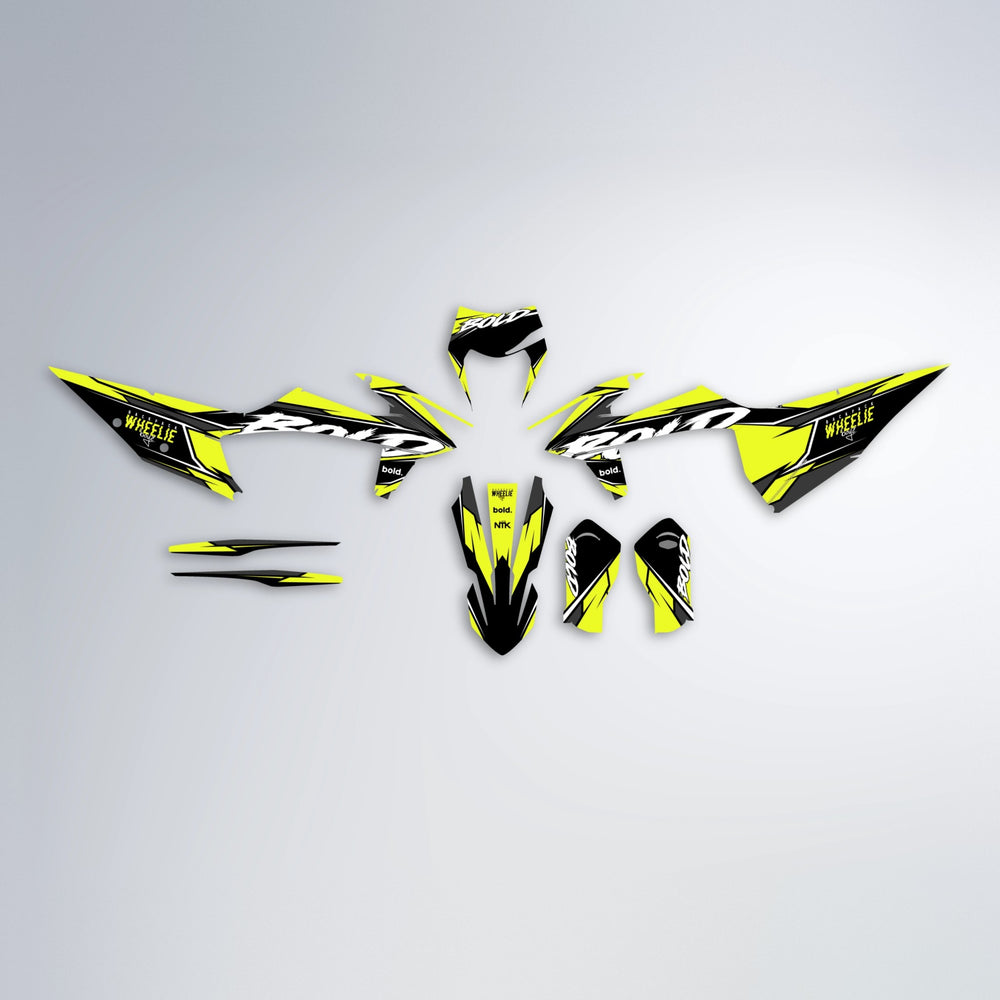 FURY graphics kit parts layout in Yellow