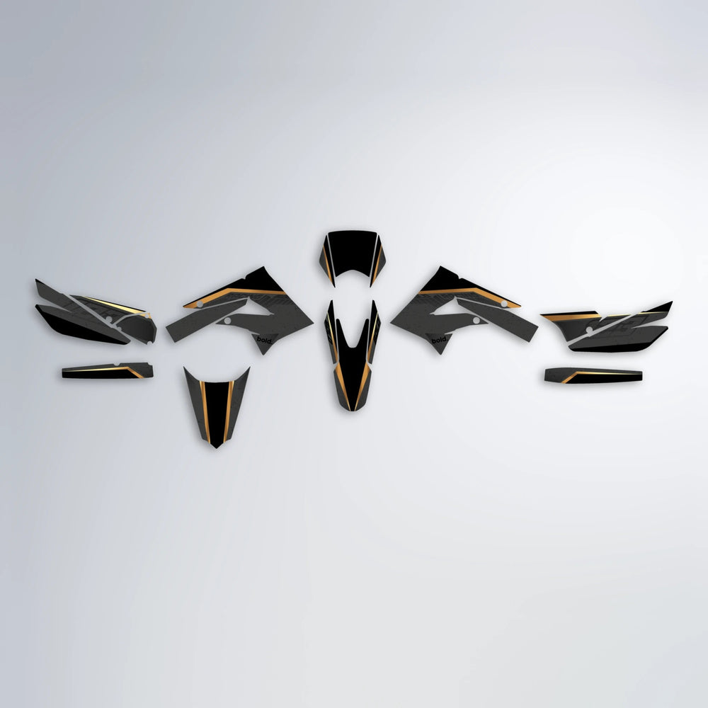 FUTURE Derbi Senda graphics kit parts layout in White