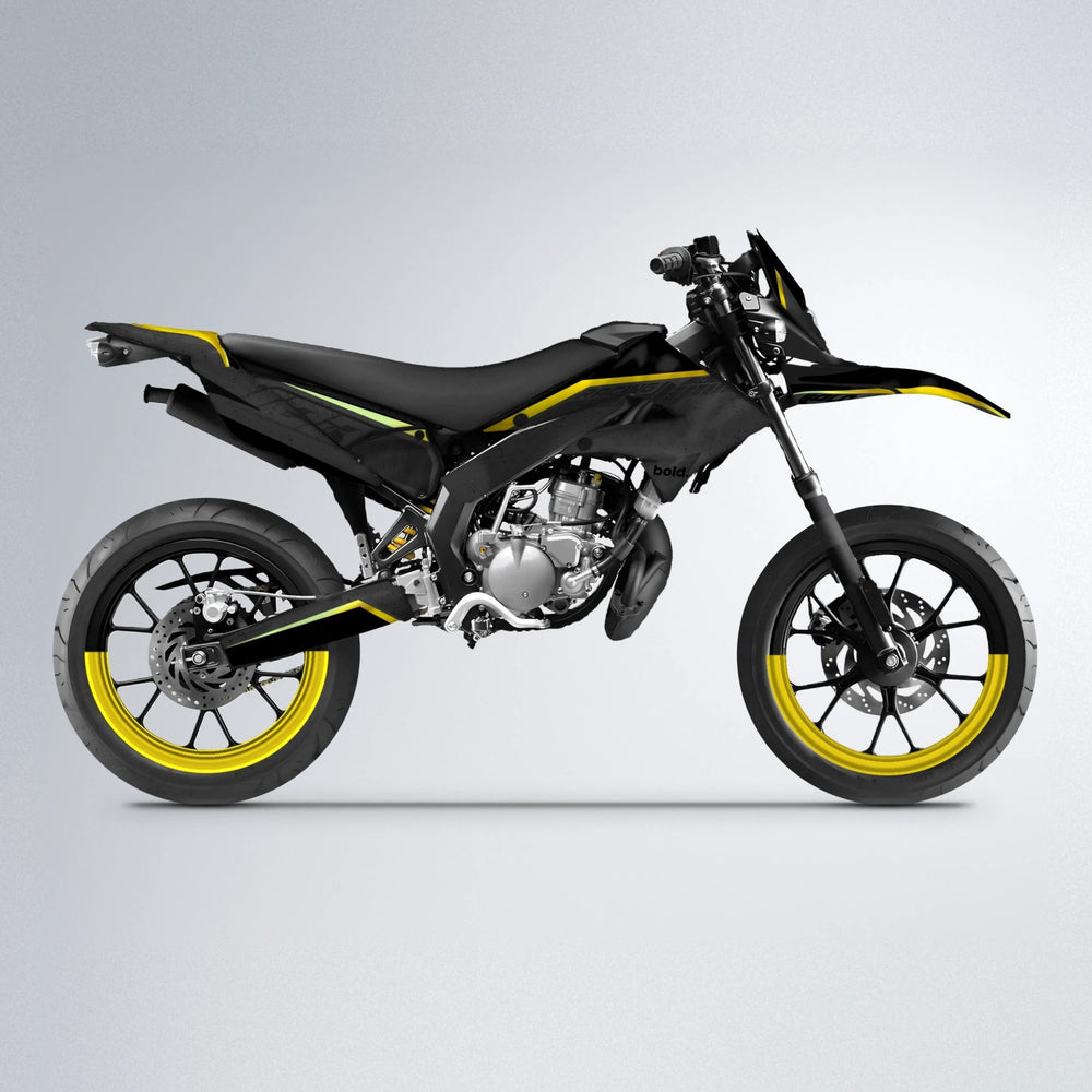 FUTURE Derbi Senda supermoto graphics kit in Yellow